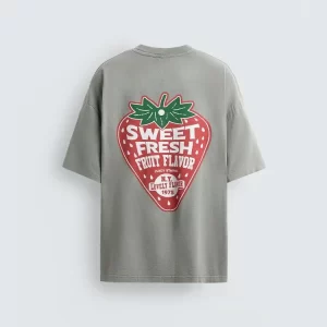 CAMISETA LAVADA ESTAMPADO COMBINADO